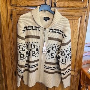 “The Big Lebowski “Pendleton men’s  Beige Patterned Sweater